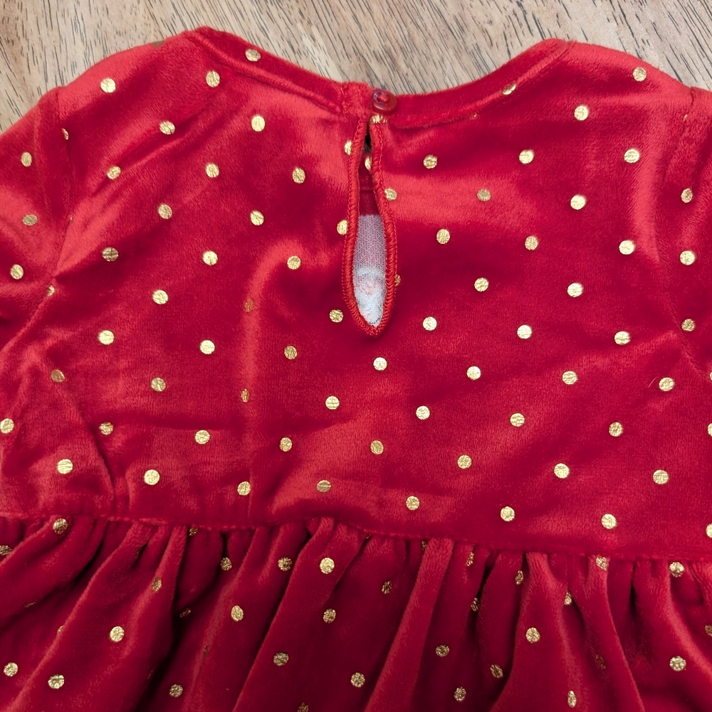 NWT! Baby Girl's Rudolph The Red Nosed Reindeer Soft Velour Christmas Dress - Picture 7 of 11